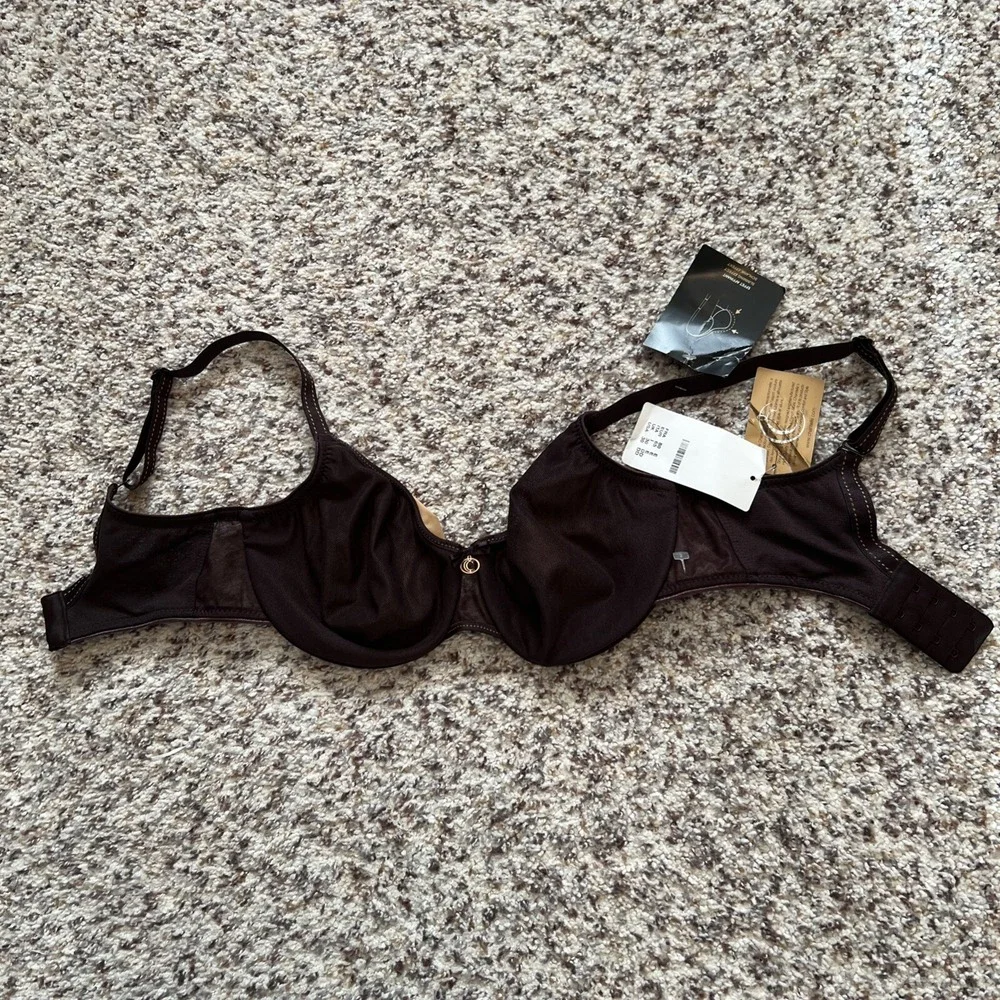 CHANTELLE New Bra Sz 30DD Brown Slimming Effect Underwire No Padded Soft Cups